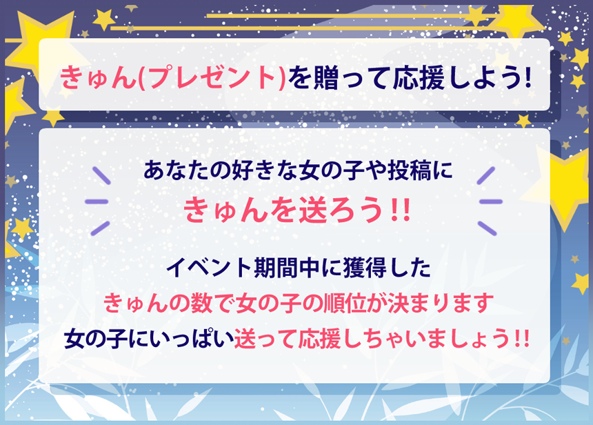 きゅん(プレゼント)を贈って応援しよう！