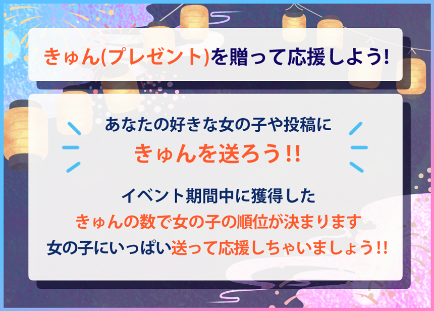 きゅん(プレゼント)を贈って応援しよう！